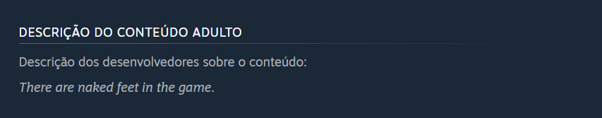 Imagem mostra descrição do "simulador de pack do pezinho" na Steam