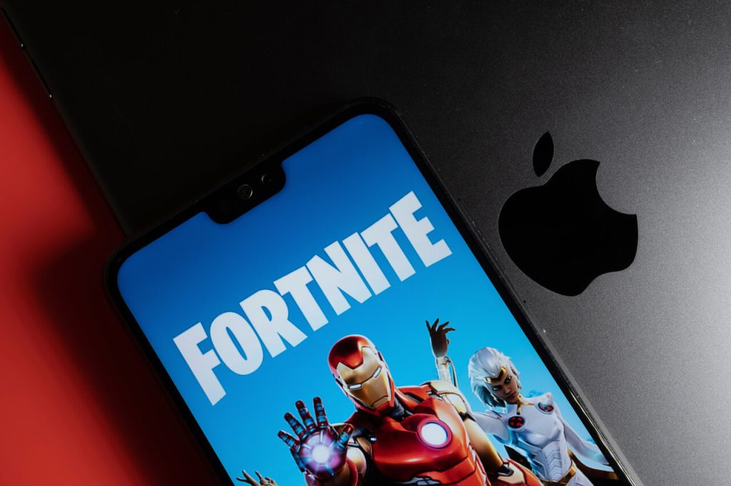 Ilustração Apple vs Fortnite