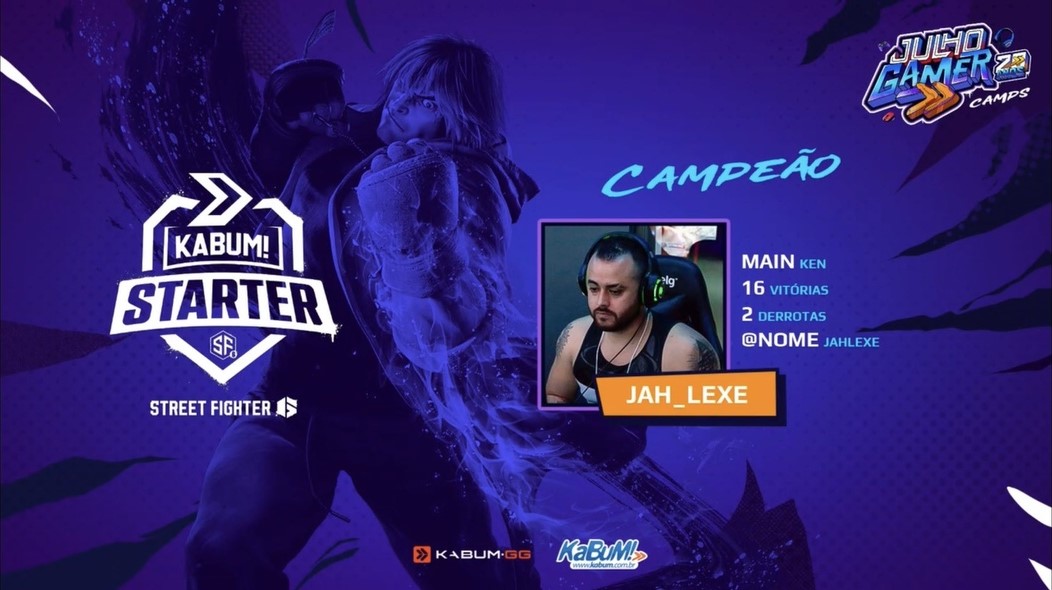 Jah_Lexe, campeão do torneio de Street Fighter 6 do KaBuM!GG