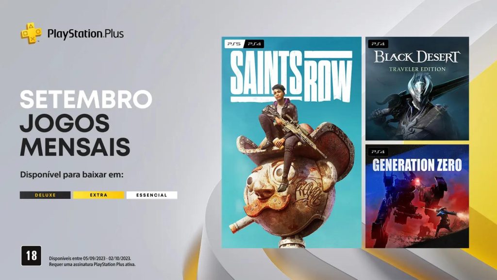 Jogos PS Plus de setembro