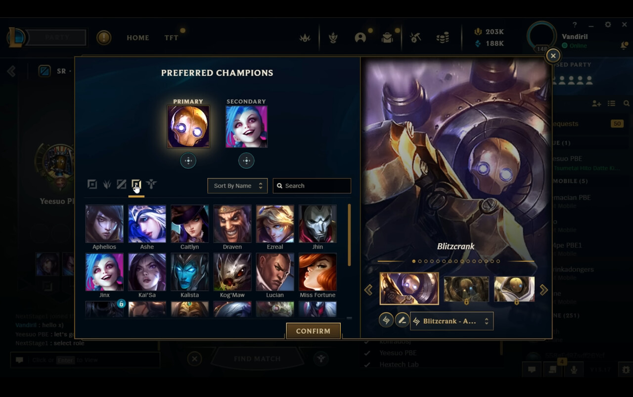 Novo Team Builder do League of Legends