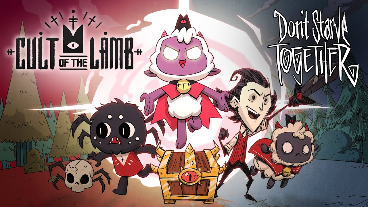 Cult of the Lamb e Don’t Starve Together se unem em crossover assustador, porém fofo