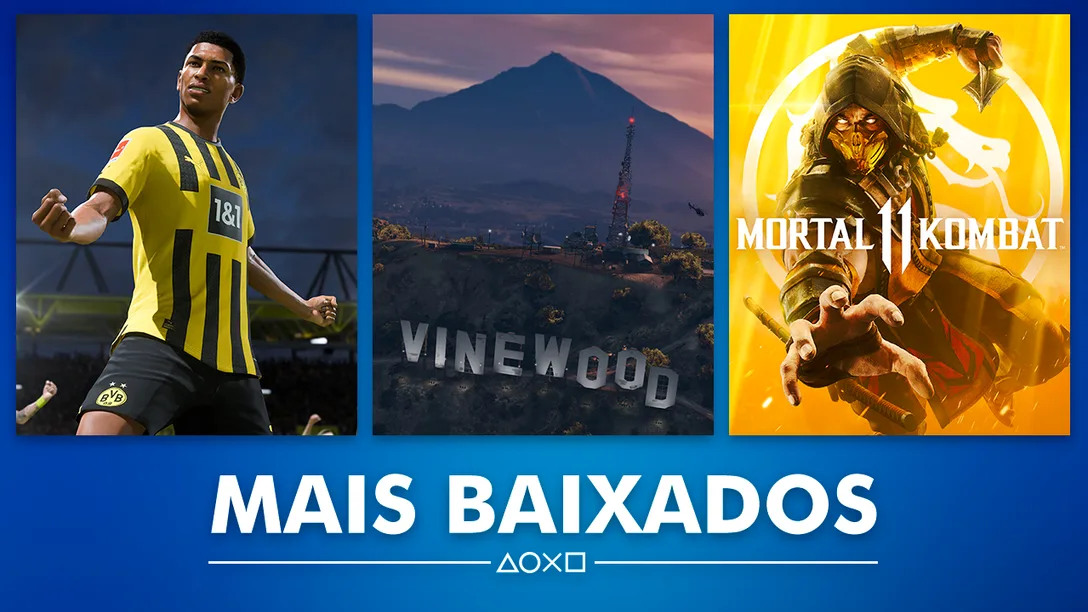 Banner mostra os jogos mais baixados da PlayStation Store