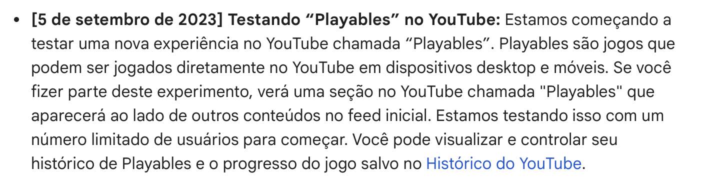 YouTube testa jogos nativos na plataforma