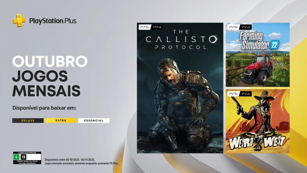 Jogos da PS Plus de outubro