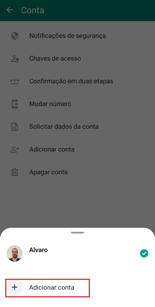 Como cadastrar uma conta secundária do WhatsApp em seu Android - Passo 3