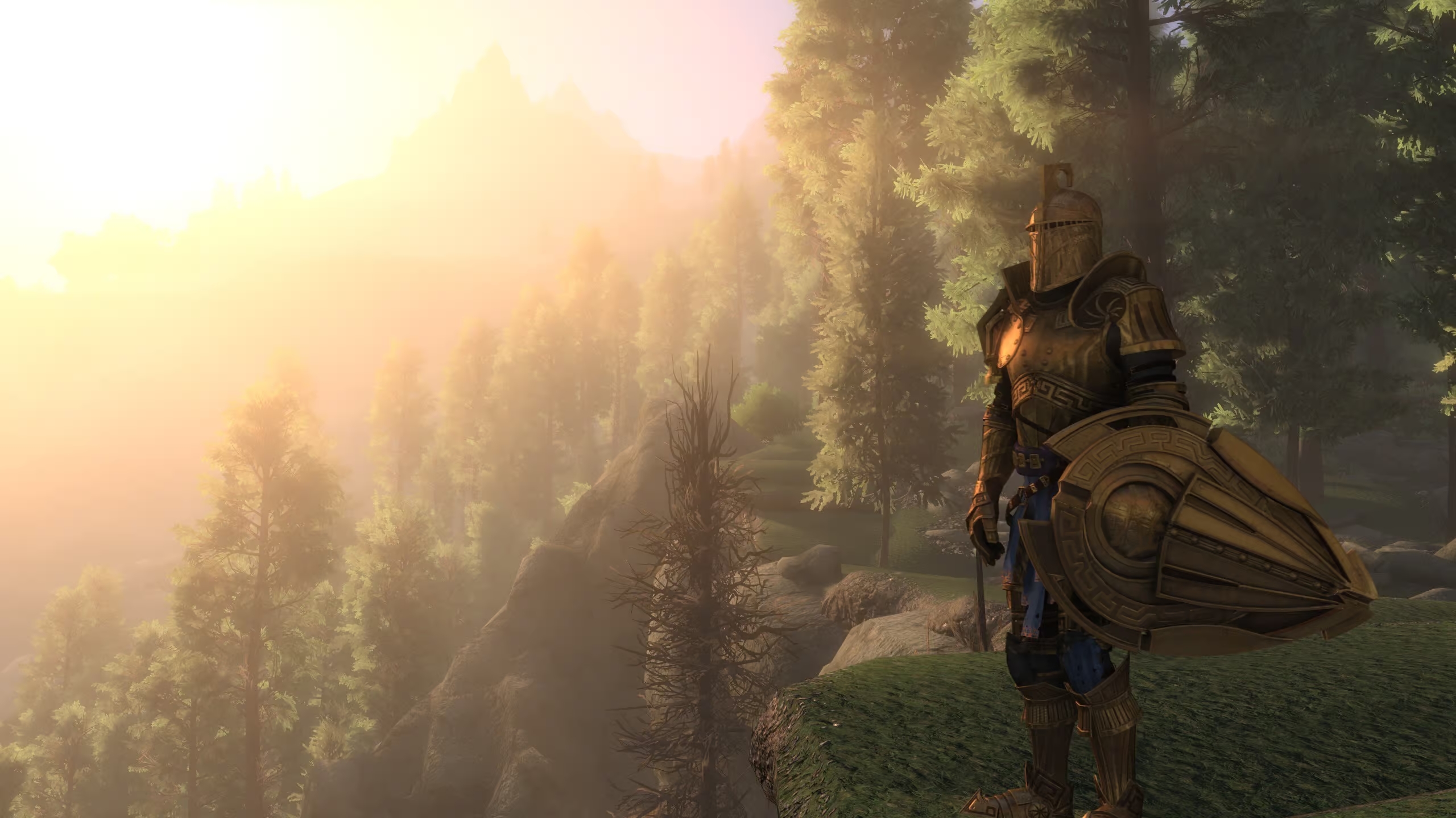 Imagem mostra cena de Skyblivion, o remake de Elder Scrolls IV dentro de Skyrim