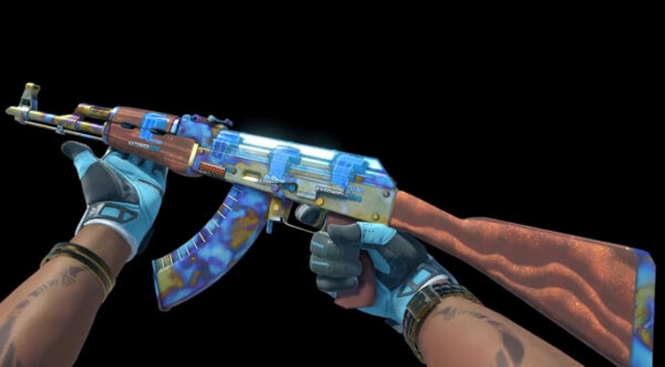 AK-47 Case Hardened com 4x Titan Holos de Counter-Strike 2