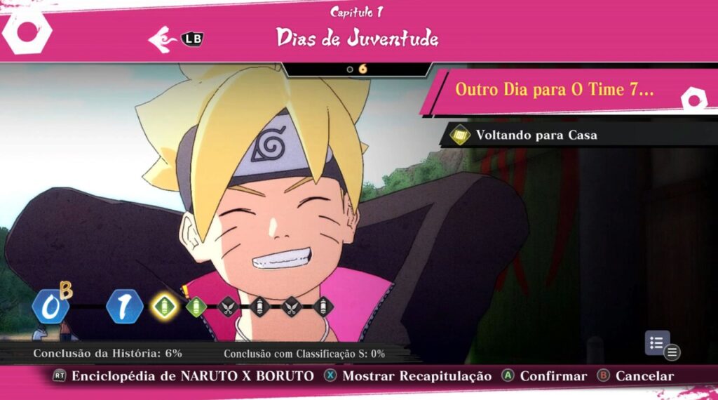 Modo história especial de Naruto x Boruto