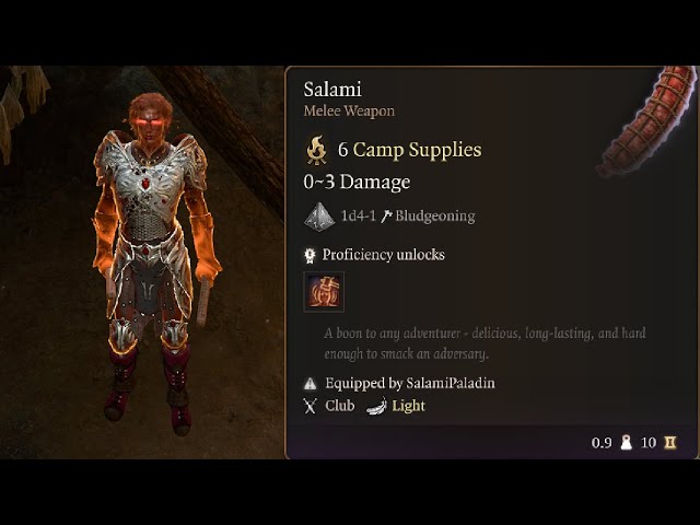 Salame em Baldur's Gate 3