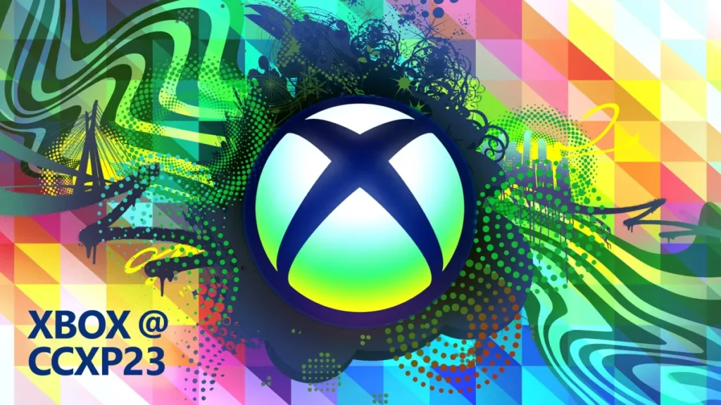 Imagem mostra banner de divulgação do Xbox na CCXP 2023