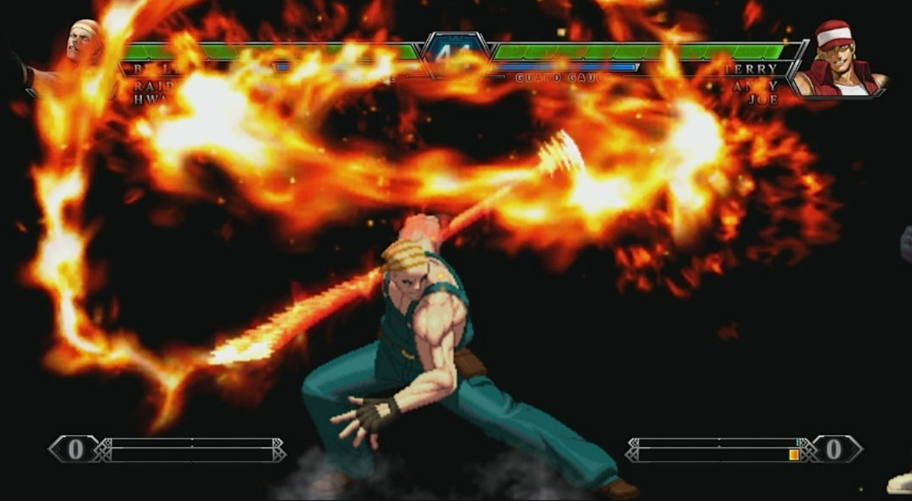 Imagem mostra partida do jogo The King of Fighters XIII: Global Match