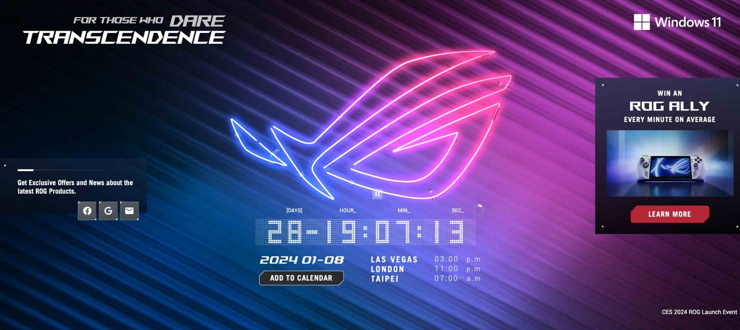 Asus vai sortear um ROG Ally por minuto durante coletiva na CES 2024