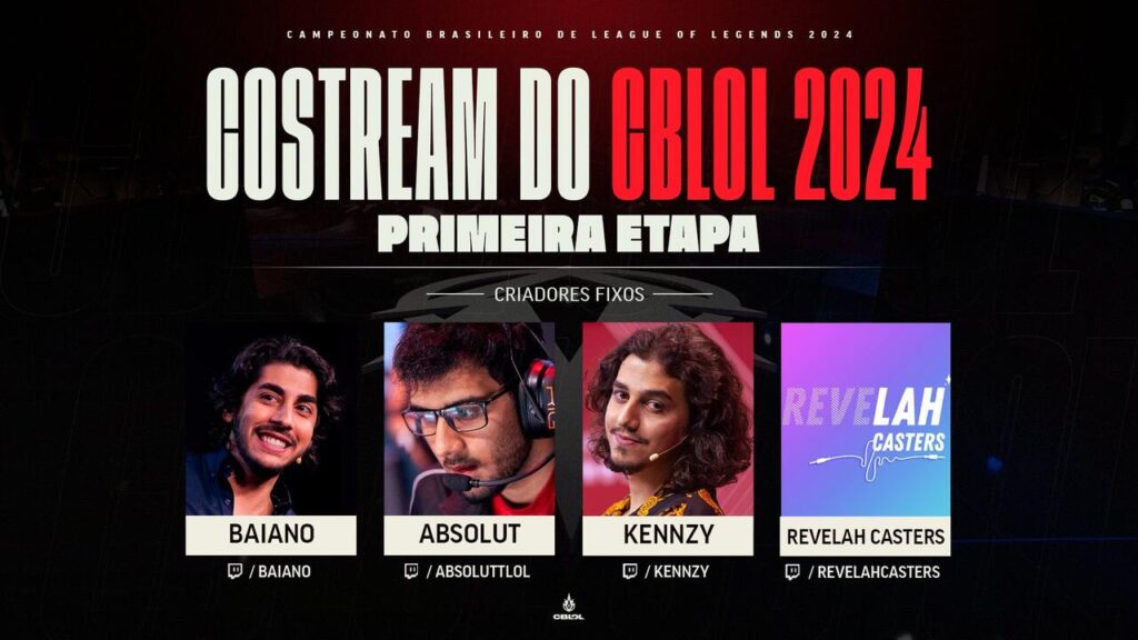 Criadores fixos do CBLoL 2024