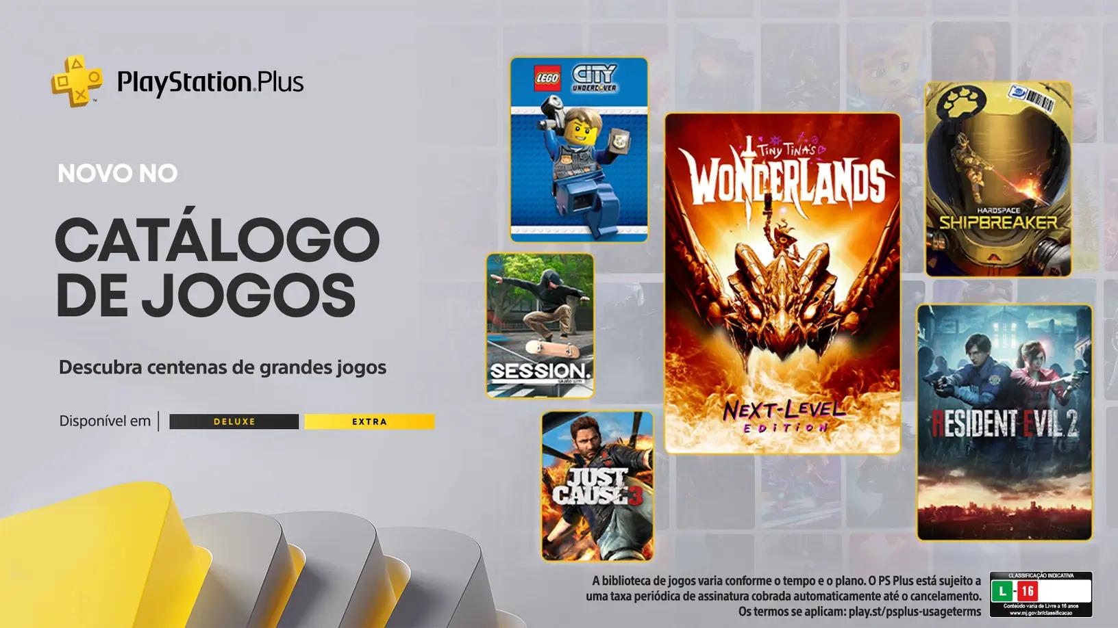 PS Plus de janeiro traz Resident Evil 2, Tiny Tina’s Wonderlands e mais