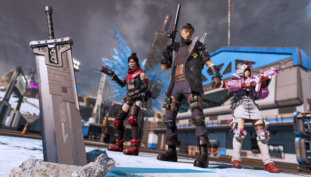 Captura de tela do game Apex Legends em crossover com Final Fantasy VII Rebirth